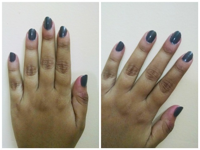 dark grey nail color