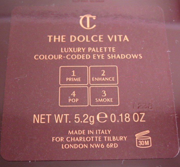 Charlotte Tilbury Luxury Palette The Dolce Vita Color-Coded Eyeshadow Palette