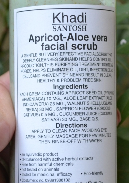 Khadi Herbal Apricot Aloe Vera Facial Scrub  (3)