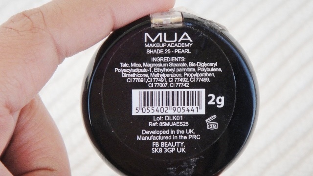MUA Shade 25 Single Pearl Eyeshadow  (14)