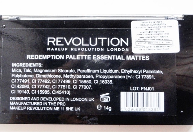 Makeup Revolution Essential Mattes Redemption Palette (5)