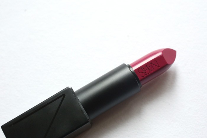 nars sudacious lipstick in janet review, swatch