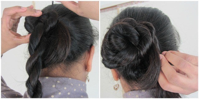 Flower bun hairstyles