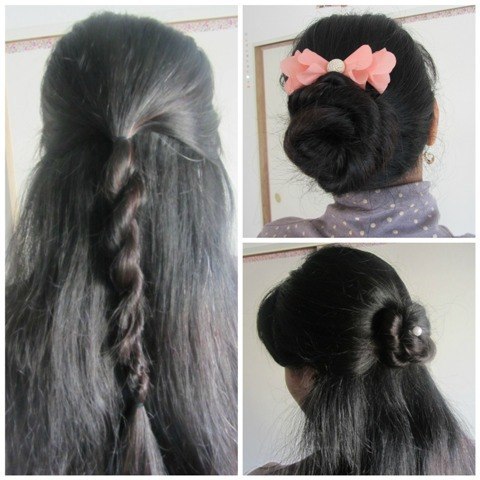 Flower bun hairstyles