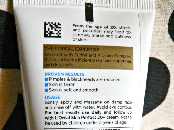 L'Oreal Paris Skin Perfect Pimple Reduction And Whitening Facial Foam