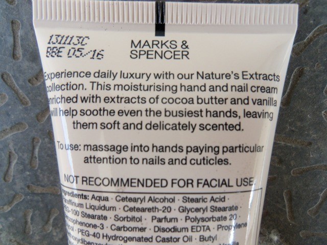Marks & Spencer Pampering Cocoa Butter Moisturising Hand & Nail Cream (9)