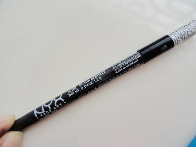 NYX SL02 Black Sparkle Slide On Eye Pencil (2)