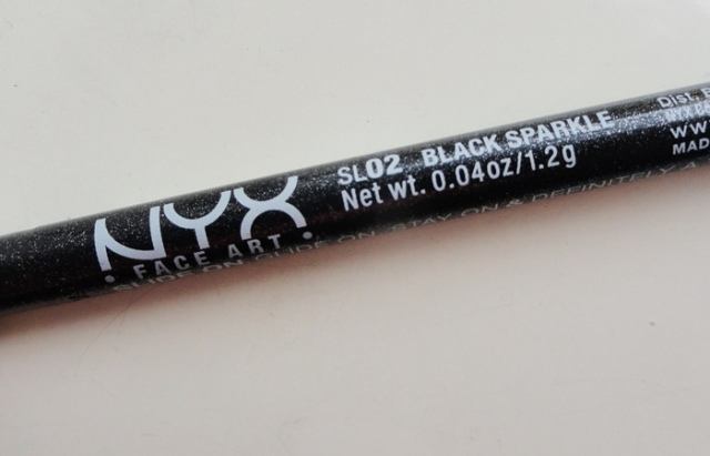 NYX SL02 Black Sparkle Slide On Eye Pencil (3)