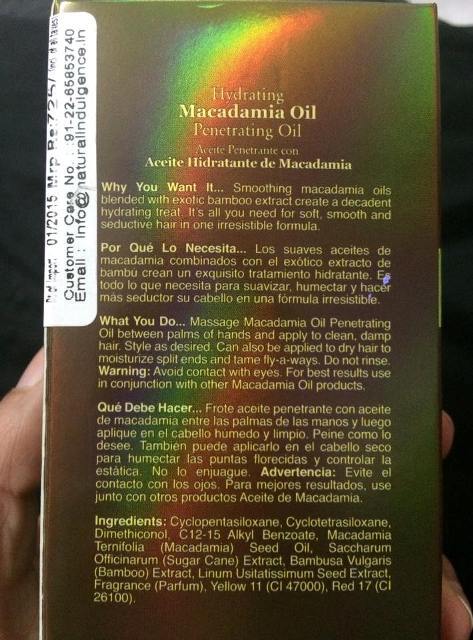Organix Hydrating Macadamia Oil