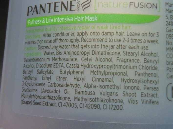 Pantene Pro-V Fullness and Life Intensive Hair Mask