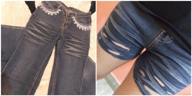 convert old jeans into new shorts