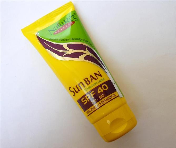 Nature’s Essence Sun Ban SPF 40 TPI-90 Sunscreen Lotion Review