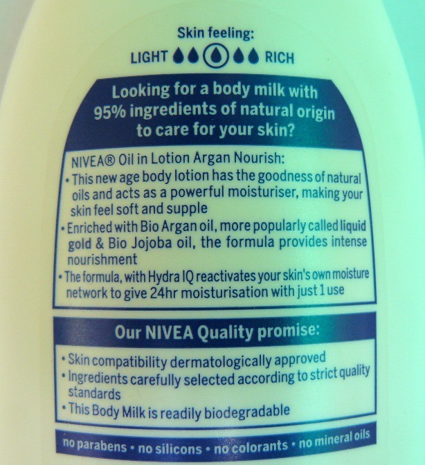 Nivea Oil-in-Lotion Argan Nourish Body Lotion