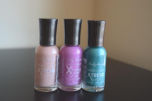Sally Hansen Hard As Nails Xtreme Wear Bare It All, Pinch of Punch and  Jazzy Jade Review