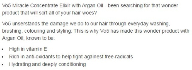 VO5 Miracle Concentrate Elixir with Argan Oil (7)