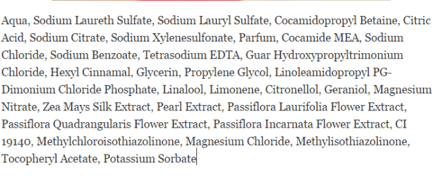 herbal essences shampoo ingredients