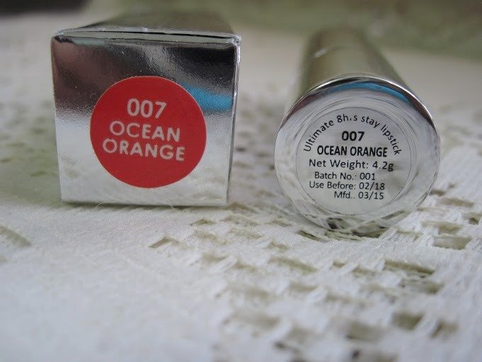 Colorbar Ocean Orange Ultimate 8hrs Stay Lipstick (3)