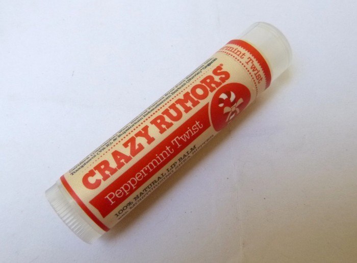 Crazy Rumors Natural Peppermint Twist Lip Balm Closed