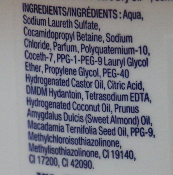 Dove shampoo ingredients