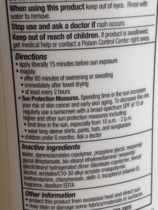 Equate Sport Sunscreen Lotion SPF 50 Directions