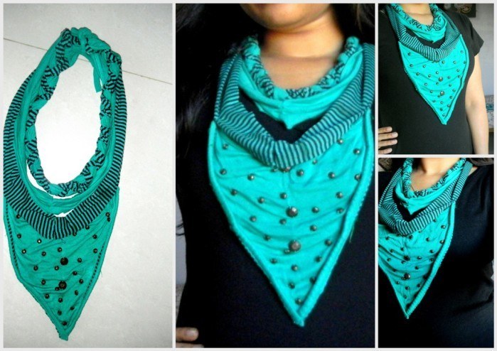 How to Turn An Old Tee Into A Chic Scarf4