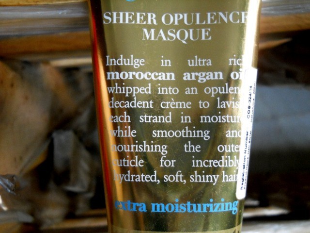 Luxurious Moroccan Argan Crème Sheer Opulence Masque description