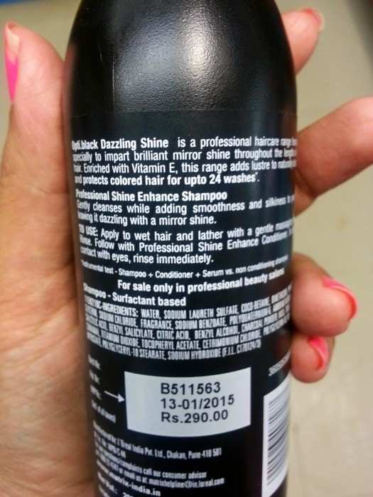 Matrix Opti Black Professional Shine Enhance Shampoo Ingredients