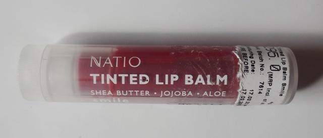 Natio Tinted Smile Lip Balm Ingredients
