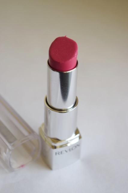 bright pink lipstick
