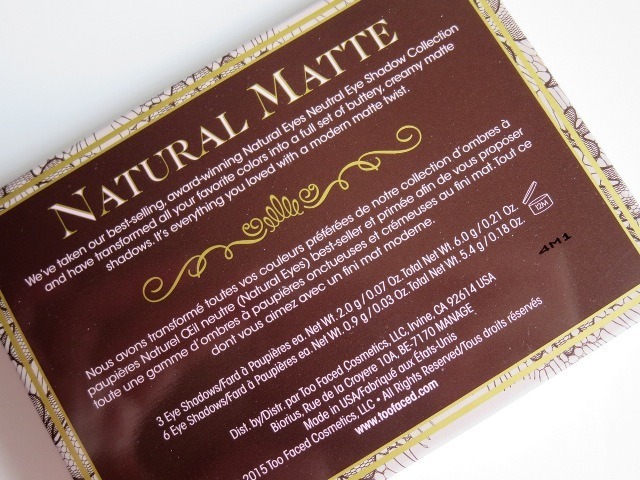 Too Faced Natural Matte Nuetral Eye Shadow Collection (4)