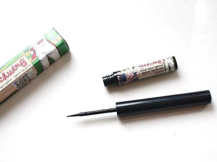the balm schwing black liquid eyeliner review, swatch
