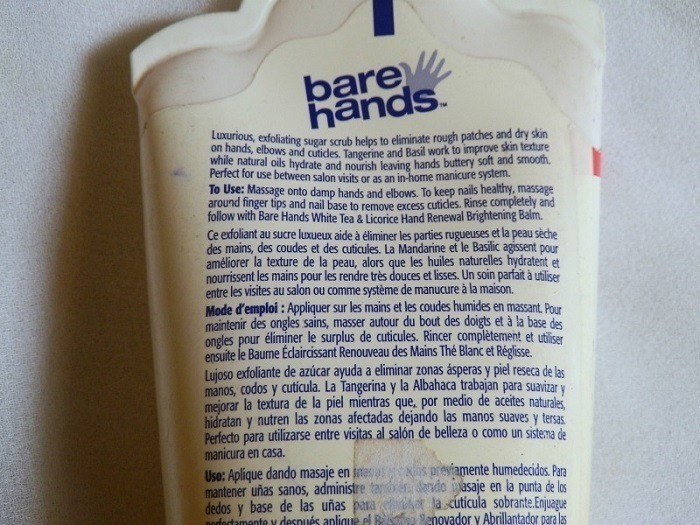 Freeman Bare Hands Renewal Hand and Cuticle Tangerine and Basil Scrub  Details