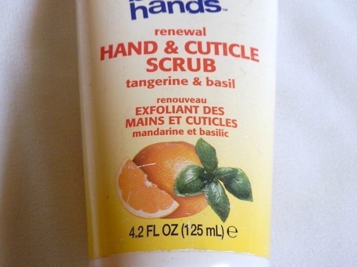Freeman Bare Hands Renewal Hand and Cuticle Tangerine and Basil Scrub Text