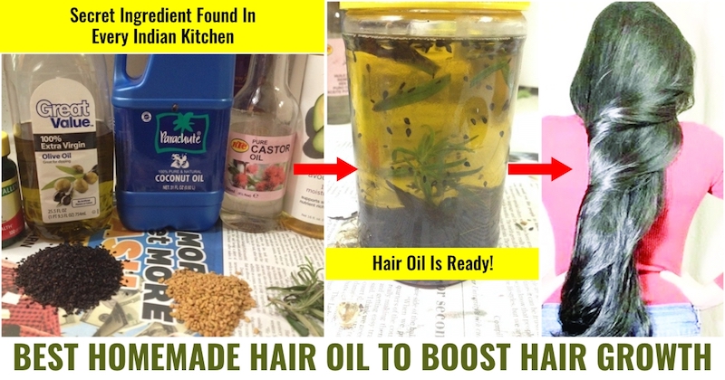 Homemade hair oil to boost hair growth
