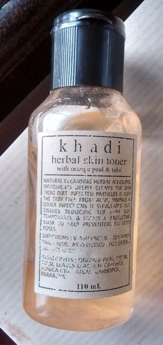 Khadi Orange Peel and Tulsi Herbal Skin Toner Review