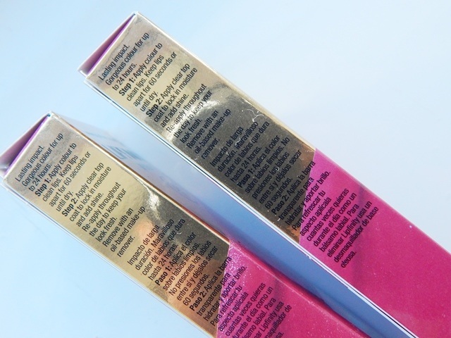 Max Factor 40 Vivacious and 335 Just in Love 24 Hrs Lipfinity Lip Colour 04
