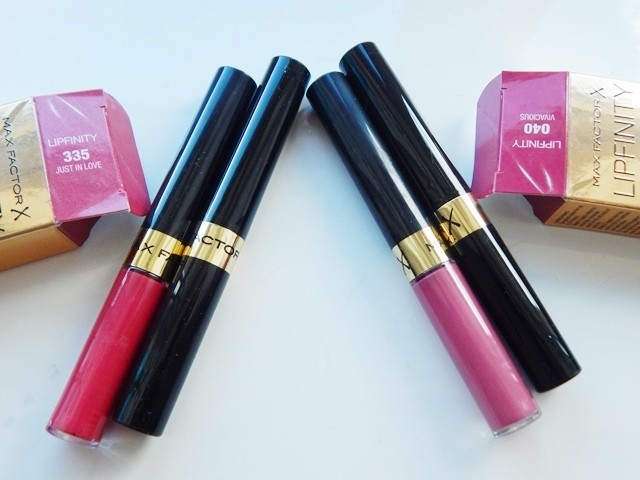 Max Factor 40 Vivacious and 335 Just in Love 24 Hrs Lipfinity Lip Colour 05