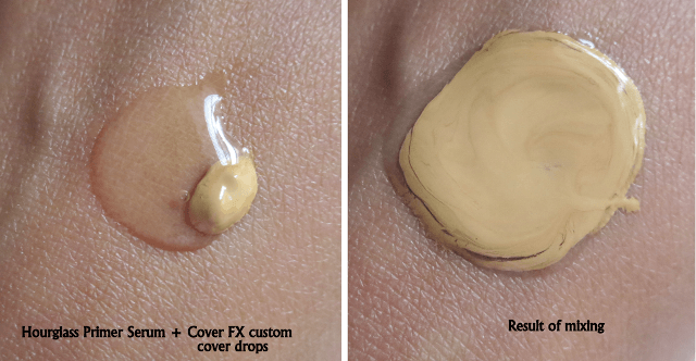 cover FX custom cover drops blended with primer serum demo