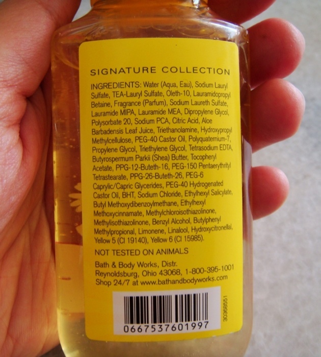 Bath and Body Works Love and Sunshine Shower Gel Review3