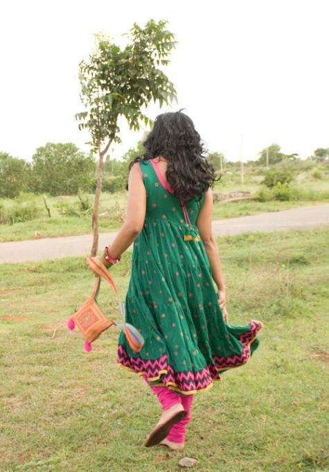 Outfit of the Day:  Bottle Green Flared Kurti