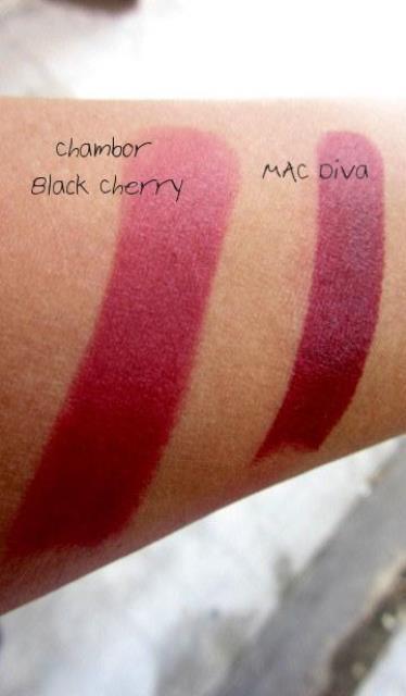 Chambor Black Cherry Powder Matte Lipstick  (1)