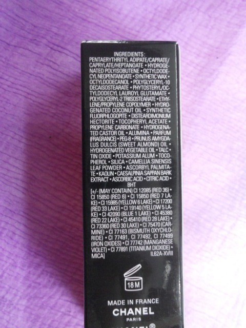 Chanel lipstick ingredients