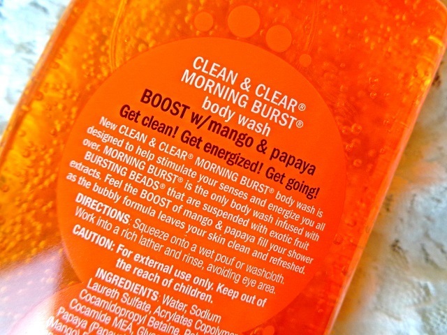 Clean and Clear Body Boost Mango and Papaya Morning Burst Body Wash 