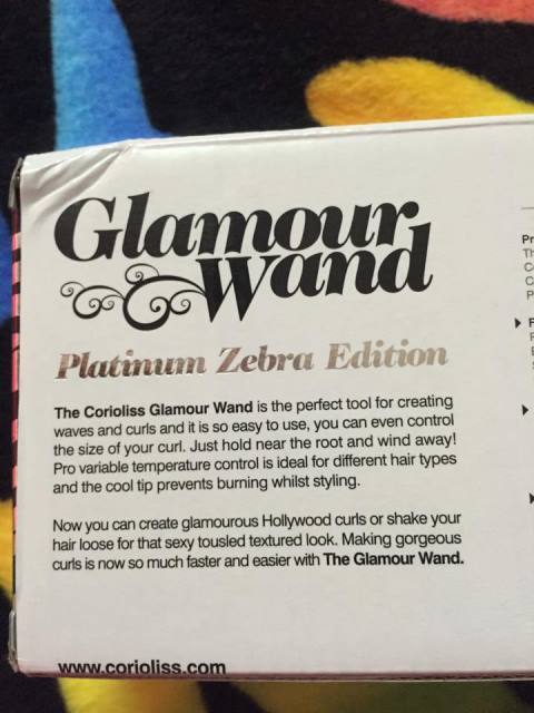 Corioliss Glamour Wand Platinum Zebra Hair Curler Review