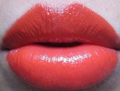 Hot orange lips