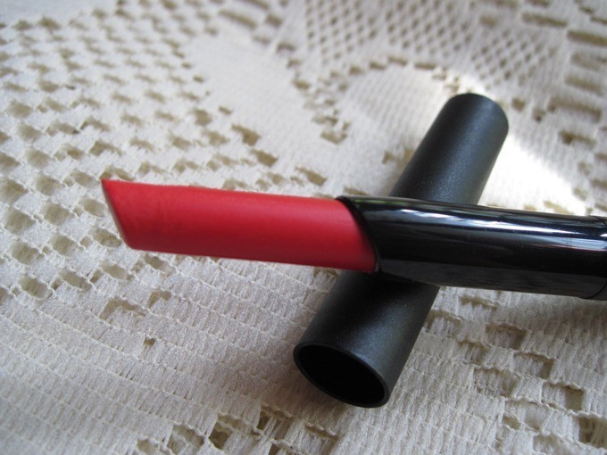 Matte red lipstick