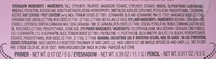 Eyeshadow palette ingredients