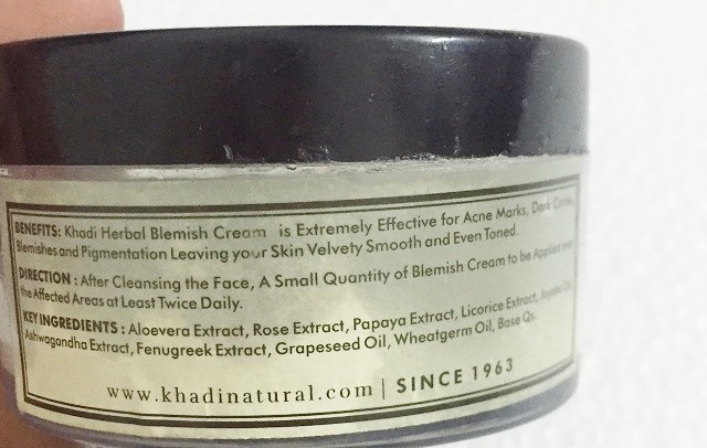 Khadi Herbal Anti Blemish Cream Review