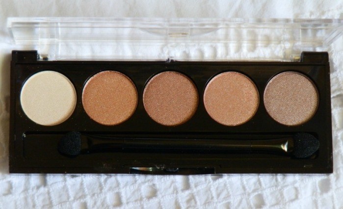 L.A. Colors Wine and Roses 5 Color Metallic Eyeshadow Palette Review7