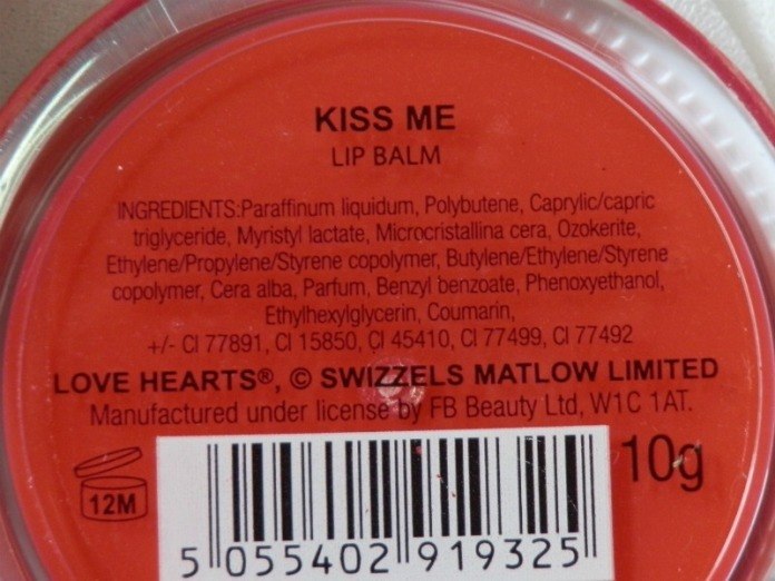 MUA Makeup Academy Love Hearts Kiss Me Lip Balm Review11